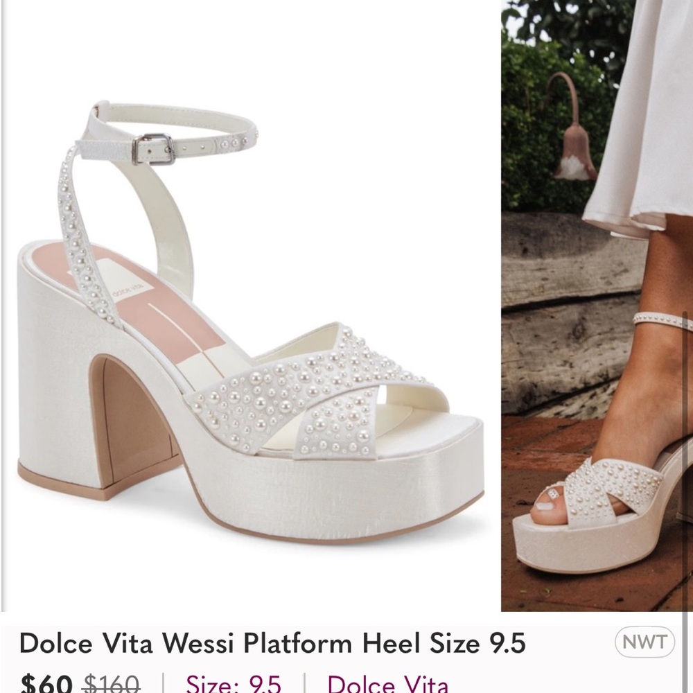 COPY - Dolce Vita White Platform Heel